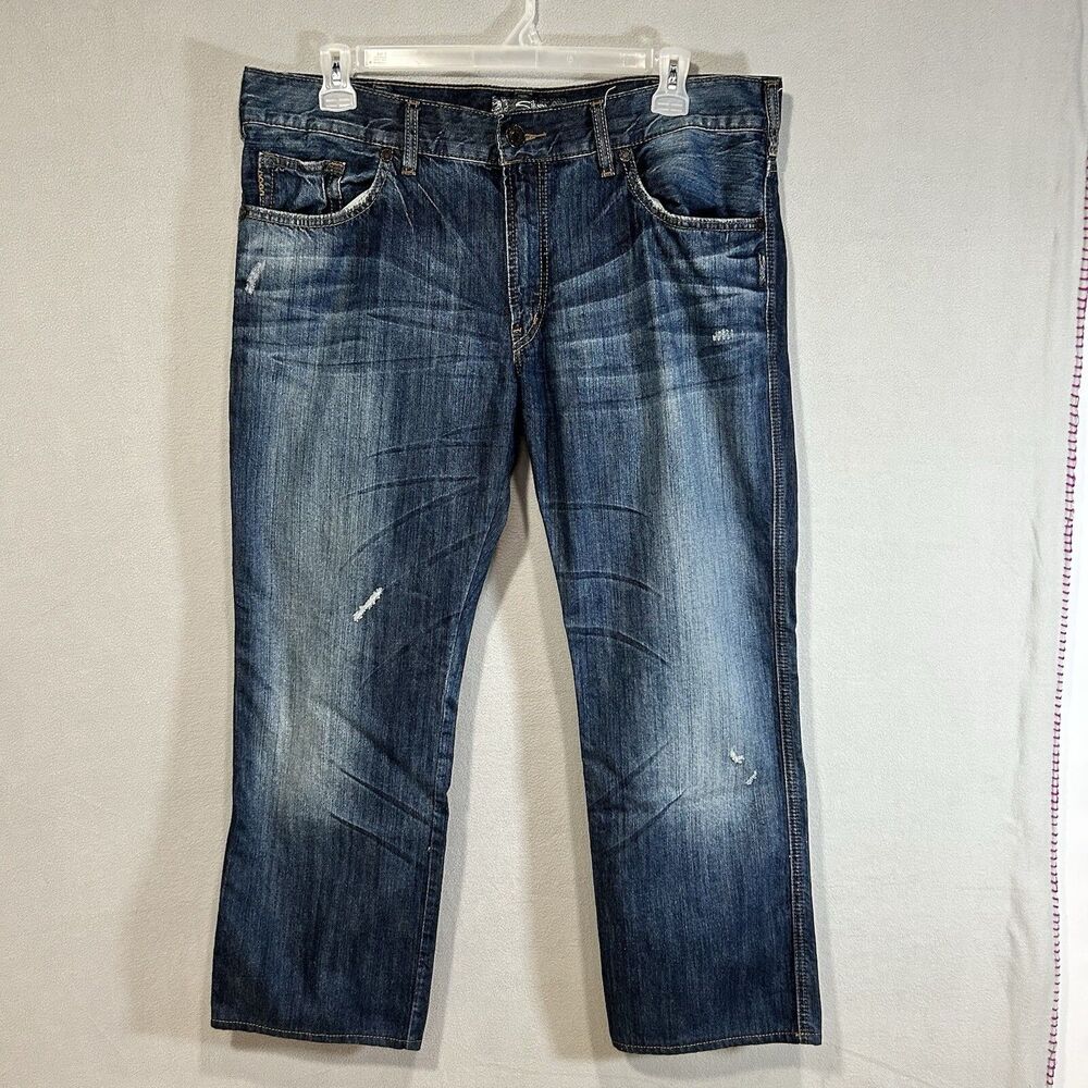 Silver Jeans Mens Nash‎ Slim W38 L34 Blue Denim Actual measurements 40x30